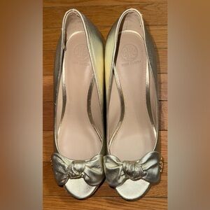 Tory Burch Metallic Gold heels